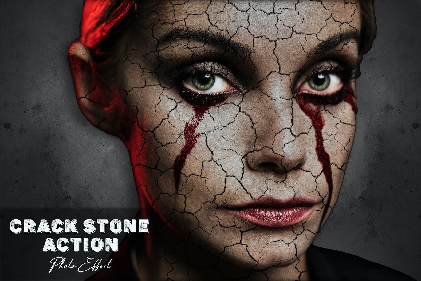 土地裂纹效果PS动作模板 Crack Stone Photoshop Action 插件预设 第1张