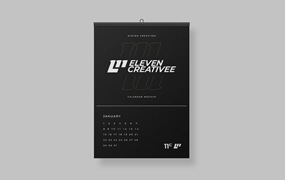 挂墙日历样机图 Calendar Mockup