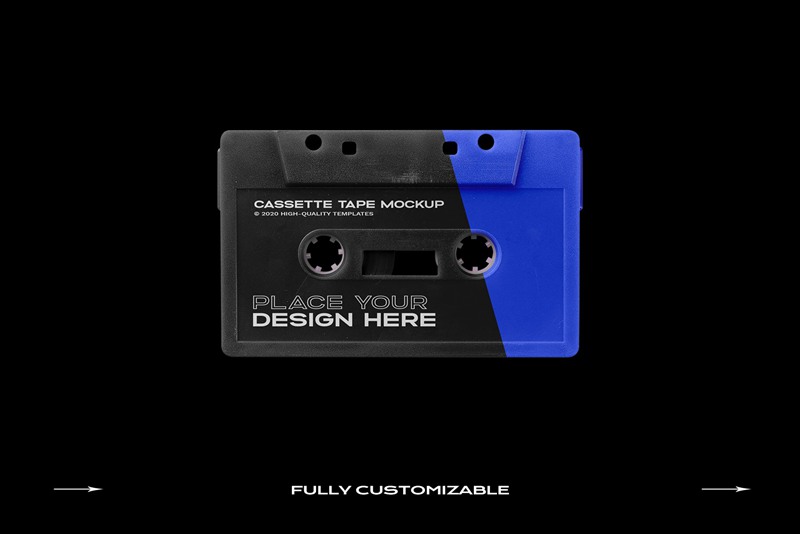 高级潮流复古盒式磁带样机捆绑塑料PSD样机模板 Cassette Tape Mockup Bundle Plastic 样机素材 第9张