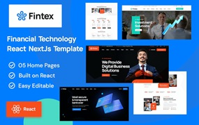 金融商业咨询和财务网站React模板 Fintex – Consulting & Financial React Template