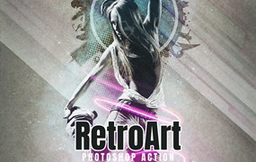 复古艺术照片处理效果PS动作模板 RetroArt – Photoshop Action