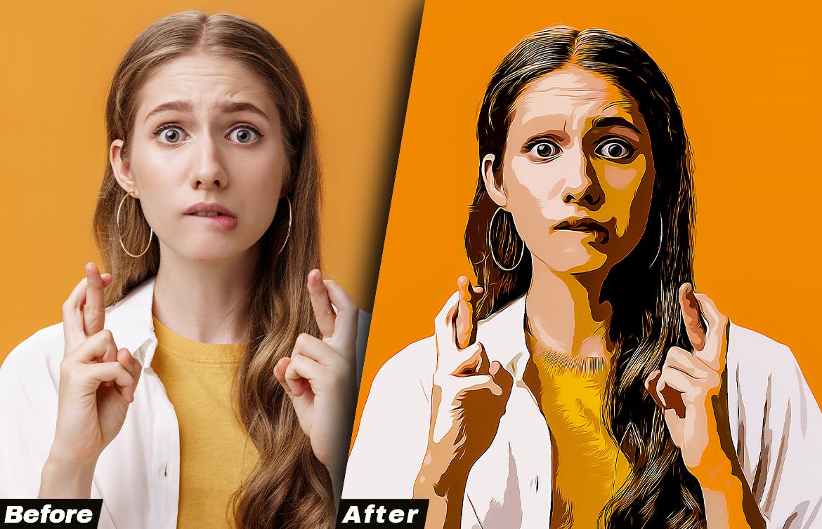 卡通效果照片处理Photoshop动作 Cartoon Effect Photoshop Action 插件预设 第8张