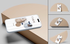 粘土风格iPhone 14 Pro手机样机图 Phone 14 Clay mockups