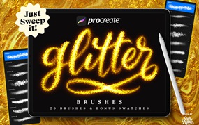 Procreate闪光笔刷 Procreate Glitter Brushes