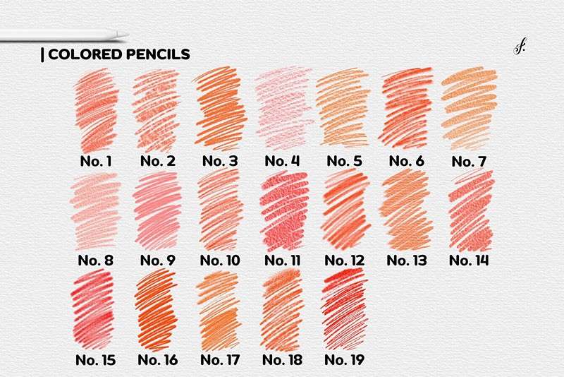 Procreate彩铅和水彩笔刷套装 笔刷资源 第3张