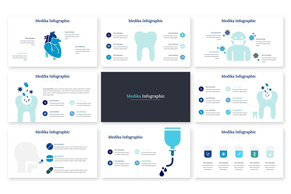 医疗信息图表Google幻灯片设计模板 Medika Infographic – Google Slides Template 幻灯图表 第3张