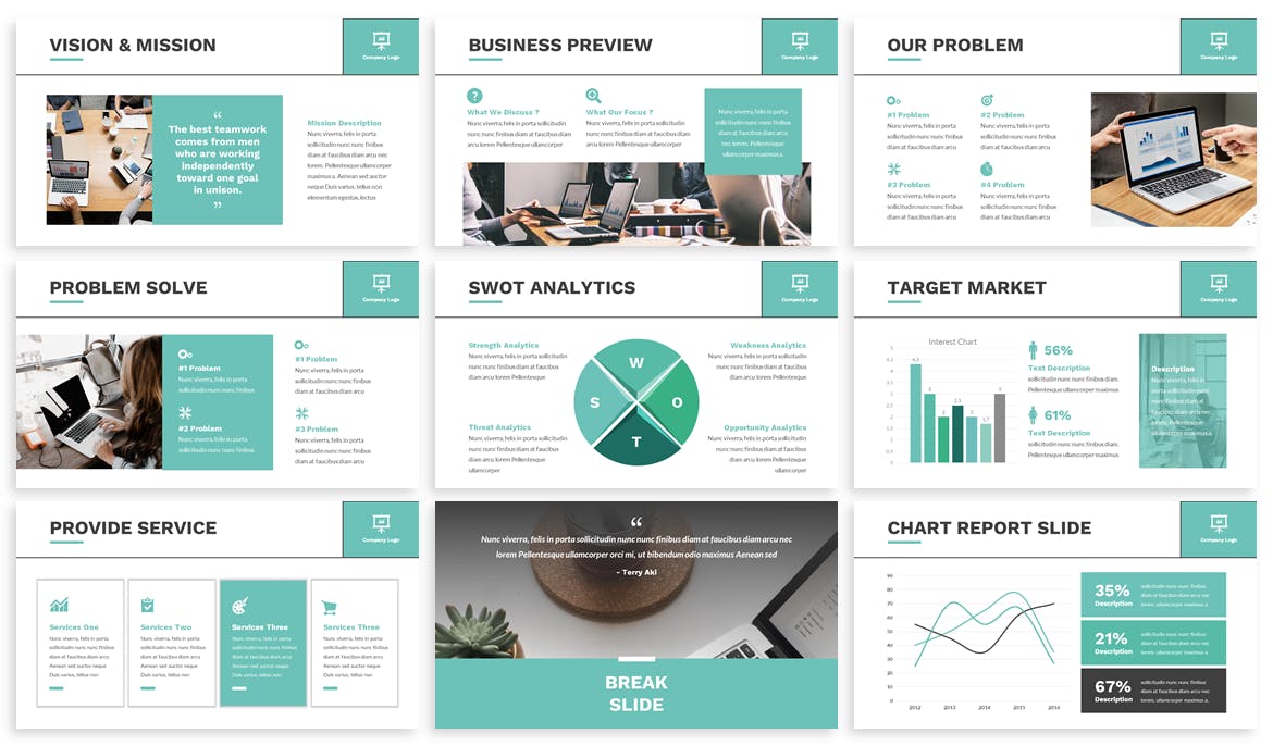 商业计划方案PPT素材 Formi – Business Plan Powerpoint Template 幻灯图表 第3张