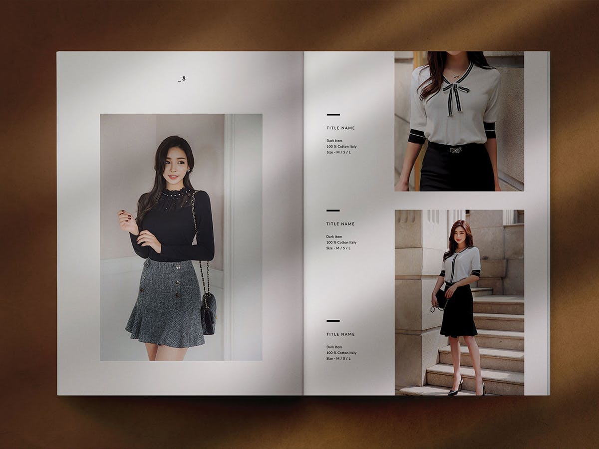 时尚品牌小册子Lookbook模板 LookBook Template 设计素材 第5张