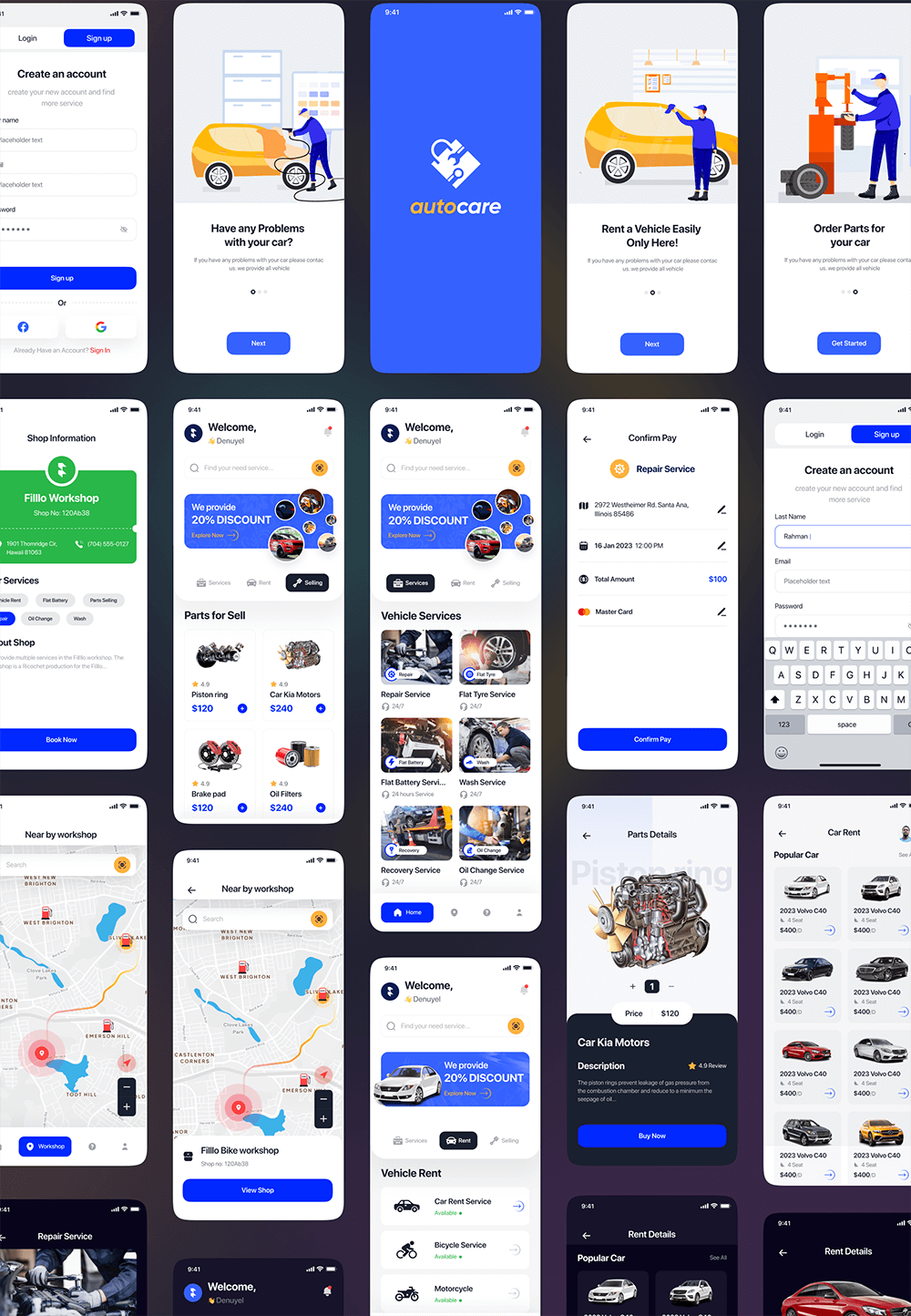 汽车业务平台应用程序iOS UI套件 APP UI 第2张