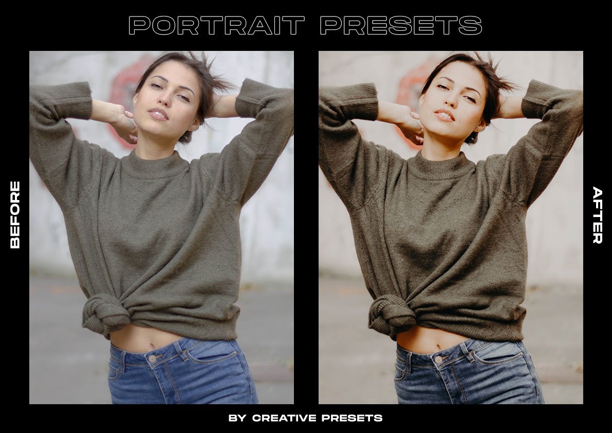 80多个ins风复古时尚人像婚礼摄影街拍LR预设 80 Portrait Lightroom Presets Bundle 插件预设 第9张