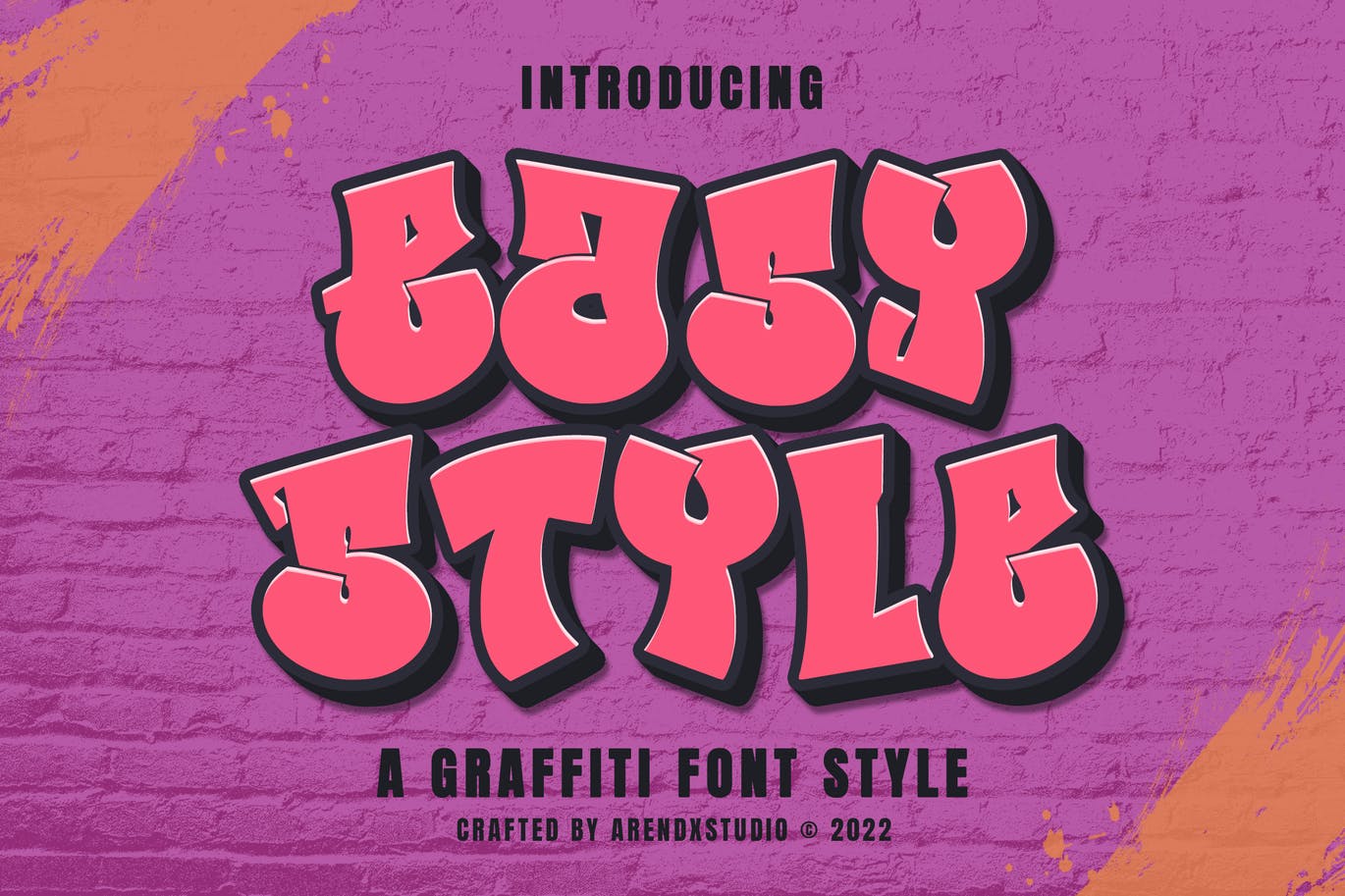 简易风格街头涂鸦字体 Easy Style – Graffiti Font Style 设计素材 第1张