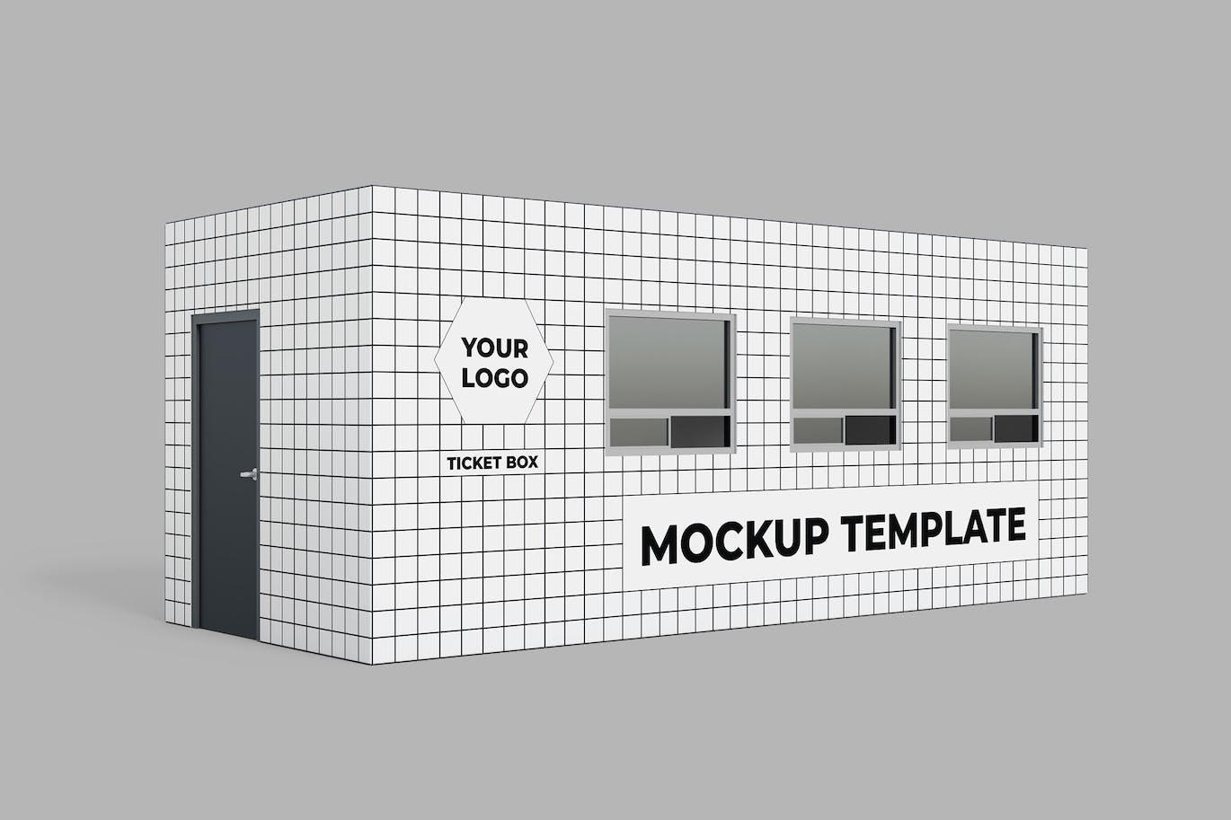 活动和节庆门票售票房间设计样机图 Event & Festival Ticket Box Mockup 样机素材 第3张