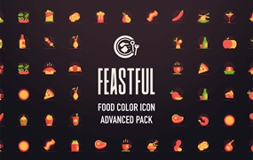 食物彩色图标素材包