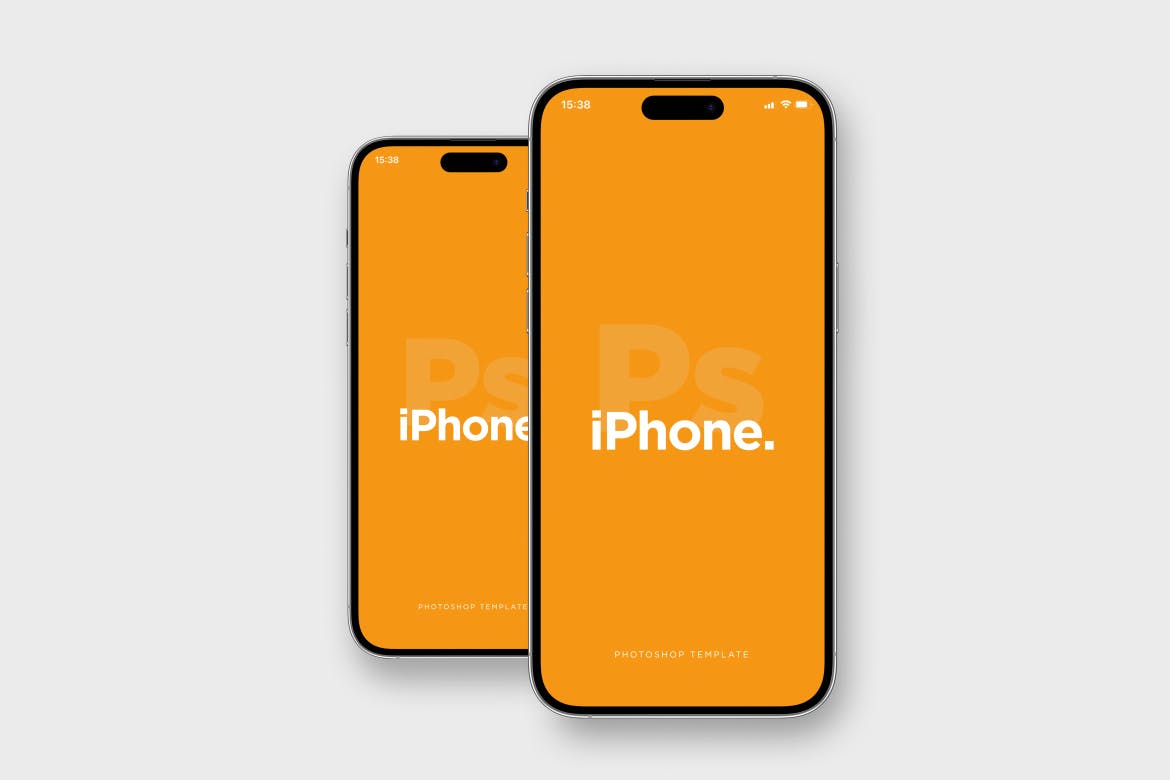 iPhone 14 Pro前视图手机样机包 Phone 14 Front View Mockup Pack 样机素材 第5张