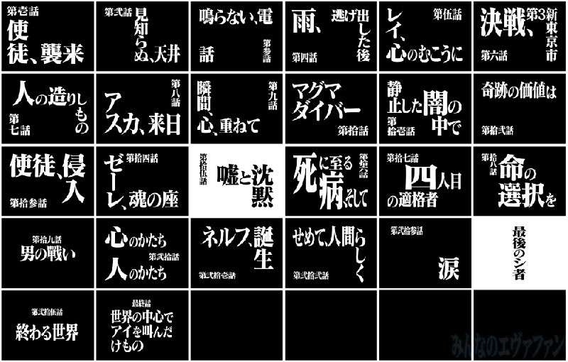 EVA明朝体完整版《新世纪福音战士》字体 设计素材 第3张