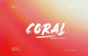 珊瑚色渐变背景 Coral Gradient Backgrounds