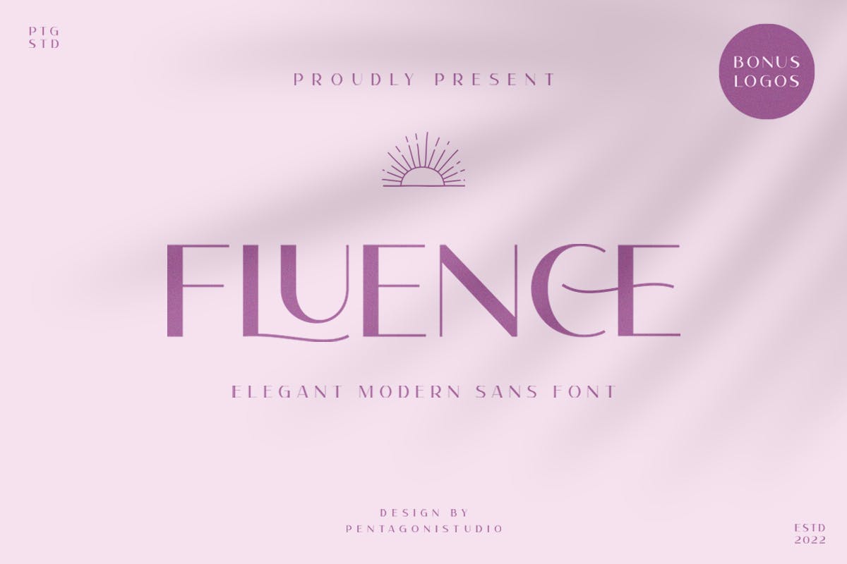 优雅品牌无衬线字体素材 Fluence I Elegant Sans Serif Font 设计素材 第1张