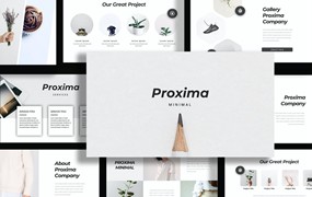 极简作品集Keynote演示文稿 Proxima Minimal Keynote Template