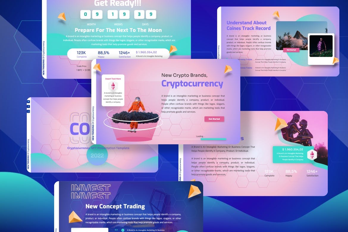 加密货币Keynote幻灯片模板素材 Coines – Cryptocurrency Keynote Templates 幻灯图表 第3张