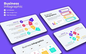 步骤方案选项信息图表模板 Unique Infographics Template