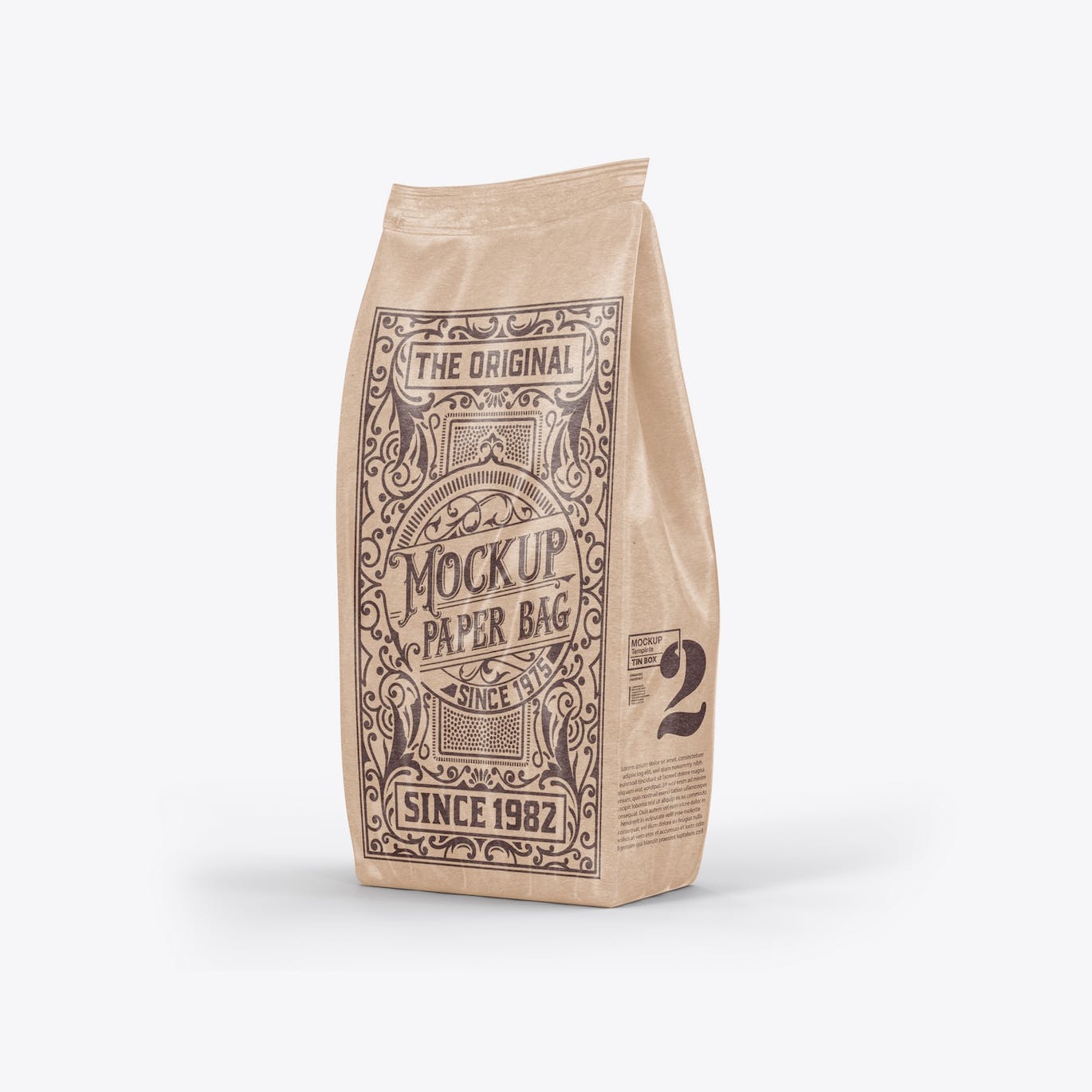 牛皮纸食品袋设计样机图 Set Kraft Food Bag Mockup 样机素材 第8张