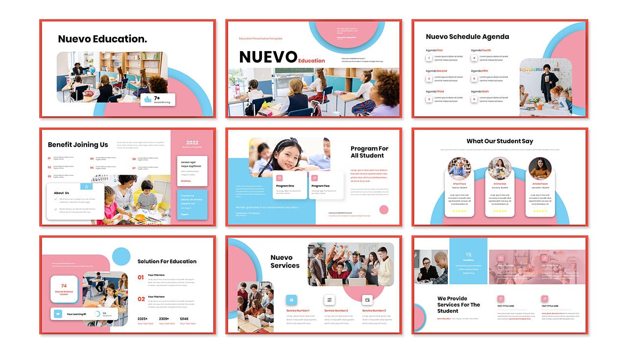 教育方案Powerpoint幻灯片模板 Nuevo – Education Presentation PowerPoint Template 幻灯图表 第3张