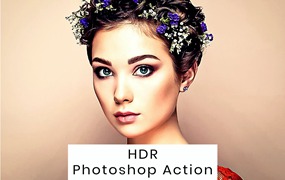 HDR锐化效果照片处理PS动作 HDR Photoshop Action