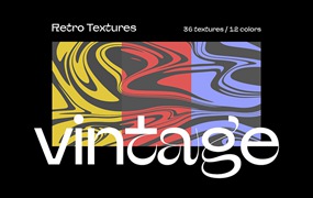 涂抹复古流畅流体线条纹理套装 Smudged Vintage Textures Pack