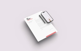 文件纸&iPhone 14 Pro手机样机图 Paper and iPhone 14 Pro Mockup