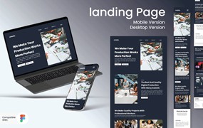 数字代理网站响应式设计着陆页主页模板 Digital Agency Landing Page