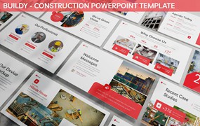 基建施工PowerPoint演示文稿模板 Buildy – Construction Powerpoint Template