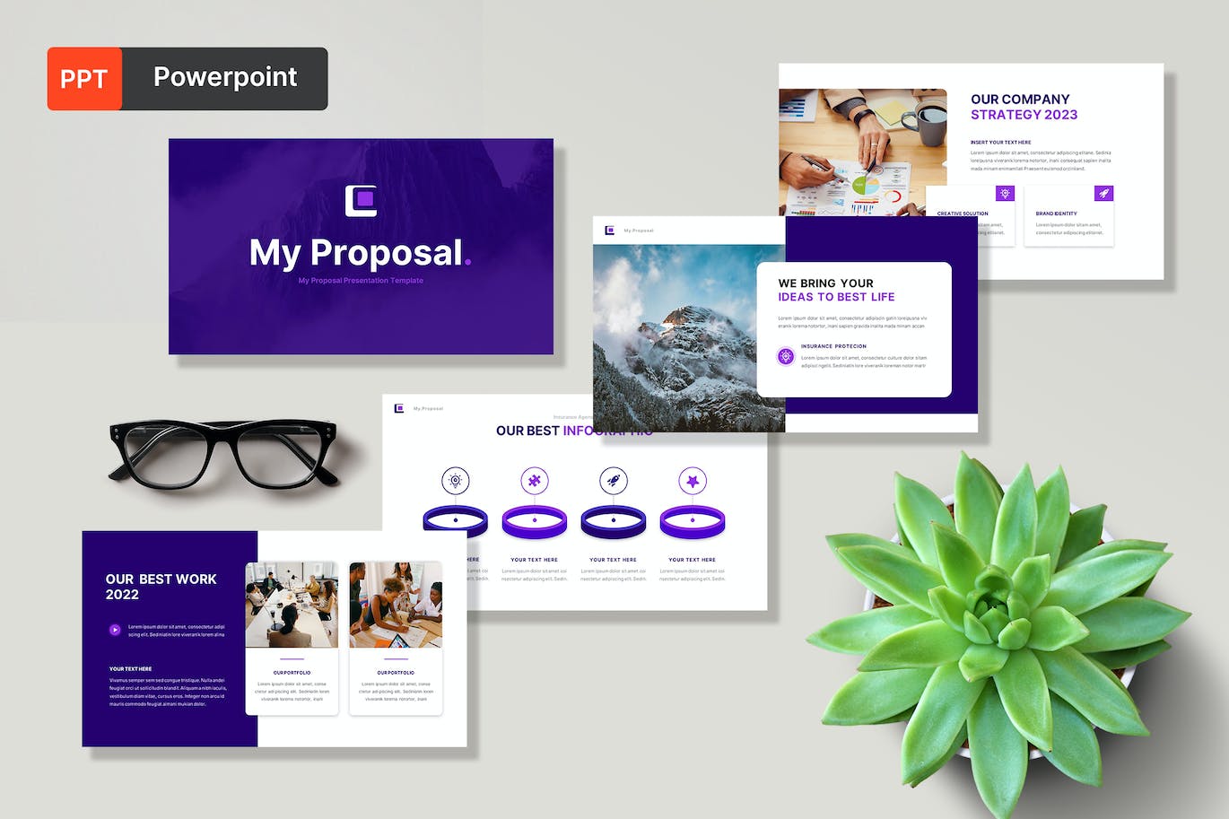 企业提案方案演示PPT模板 My Proposal Powerpoint Presentation Template 幻灯图表 第1张