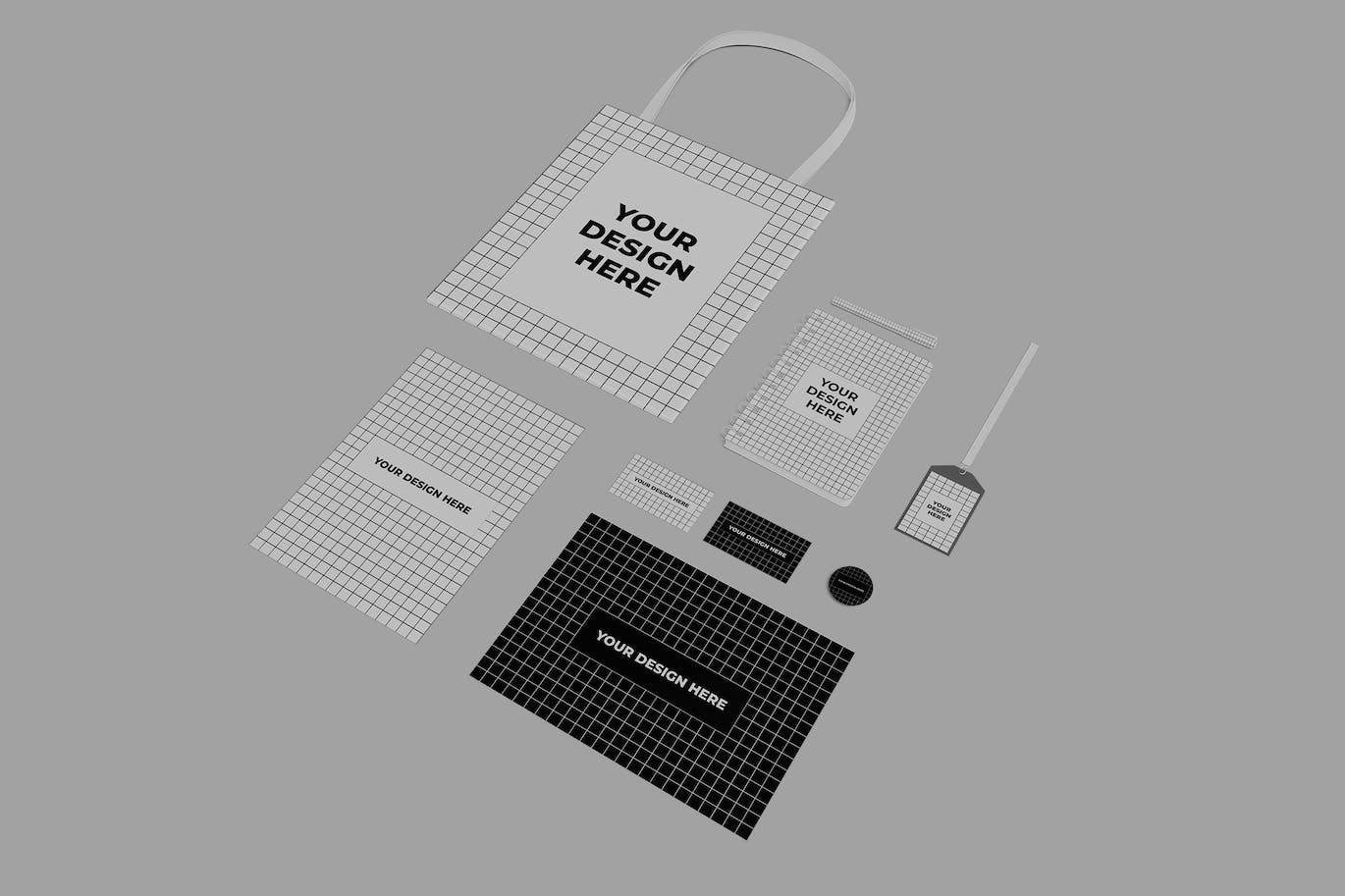 活动文具套装品牌展示样机图 Event Stationery Pack Mockup 样机素材 第5张