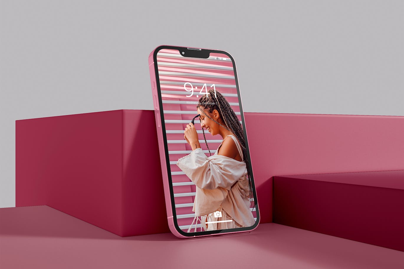 简约场景苹果iPhone手机样机psd模板v4 Smartphone Mockup 样机素材 第1张