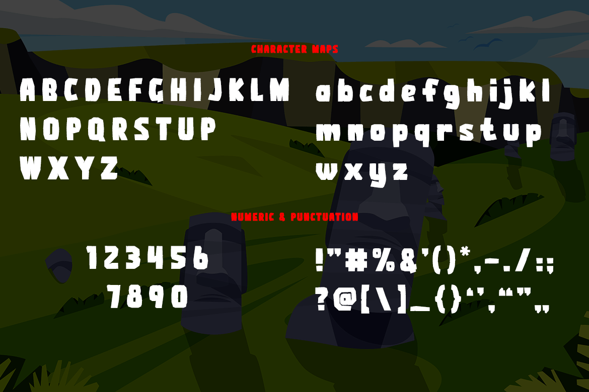 卡通游戏无衬线字体素材 Aztech – Ethnic Gaming Font 设计素材 第2张