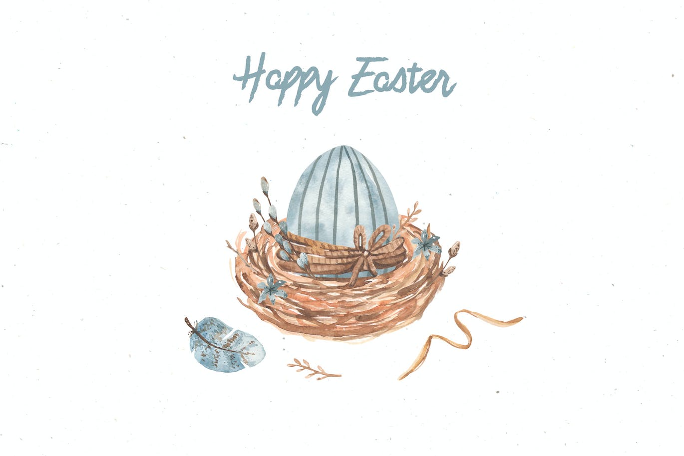 复活节快乐元素水彩画集 Happy Easter watercolor 图片素材 第4张