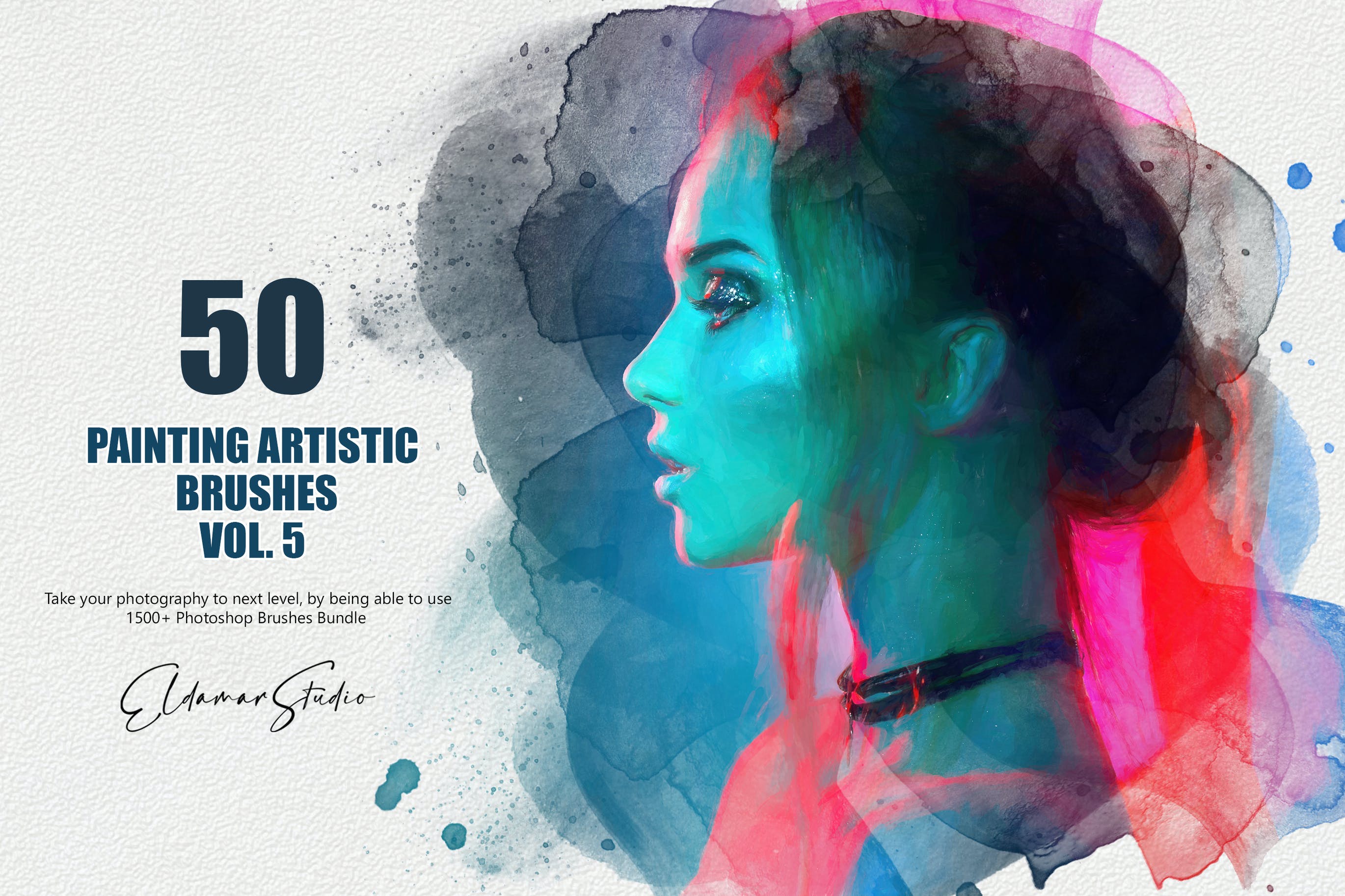 50个水彩艺术绘画笔刷素材v5 50 Painting Artistic Brushes – Vol. 5 笔刷资源 第1张