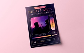 夜间酒吧派对传单设计模板 Night Party Flyer