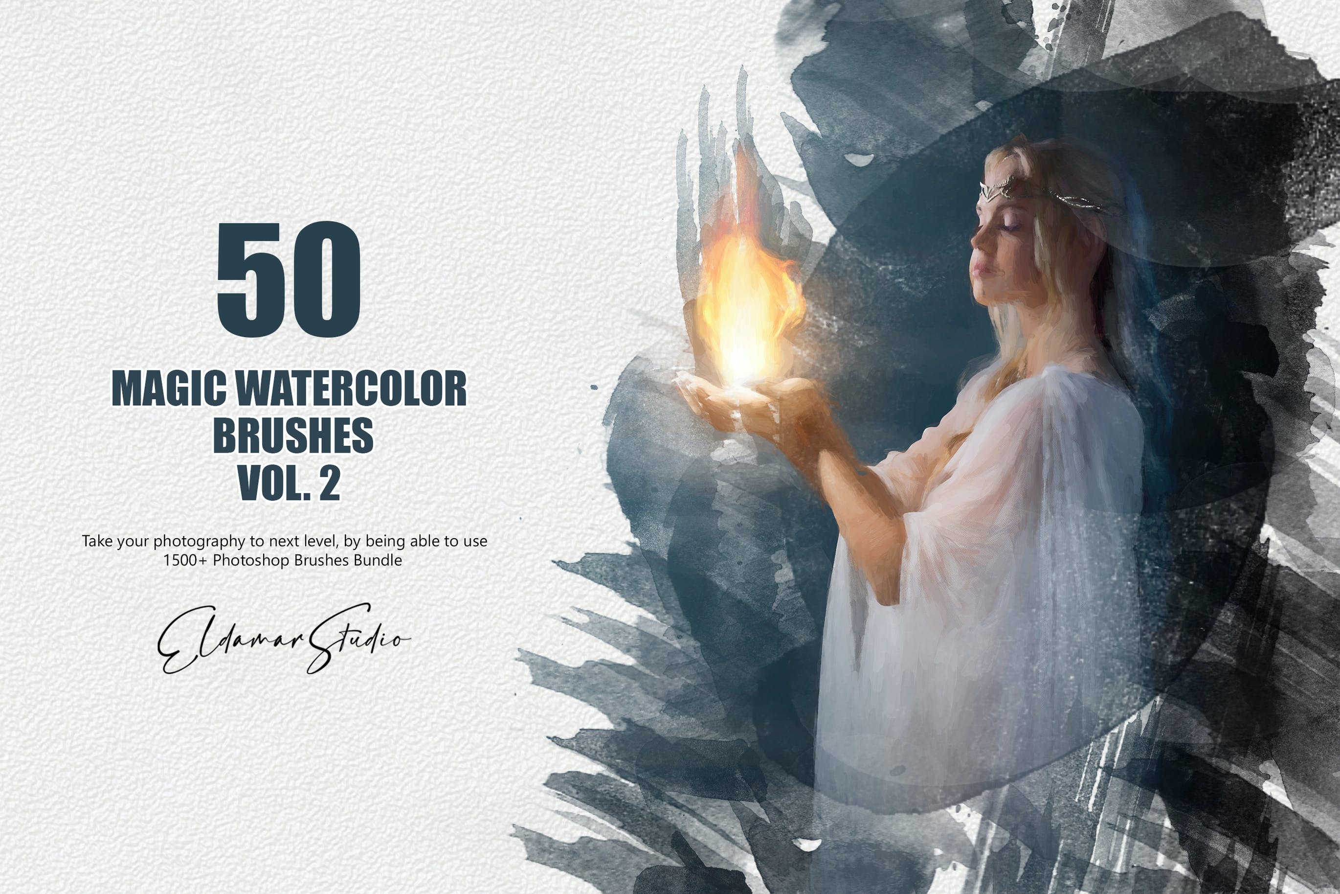 50个魔法水彩ps笔刷v2 50 Magic Watercolor Brushes – Vol. 2 笔刷资源 第2张