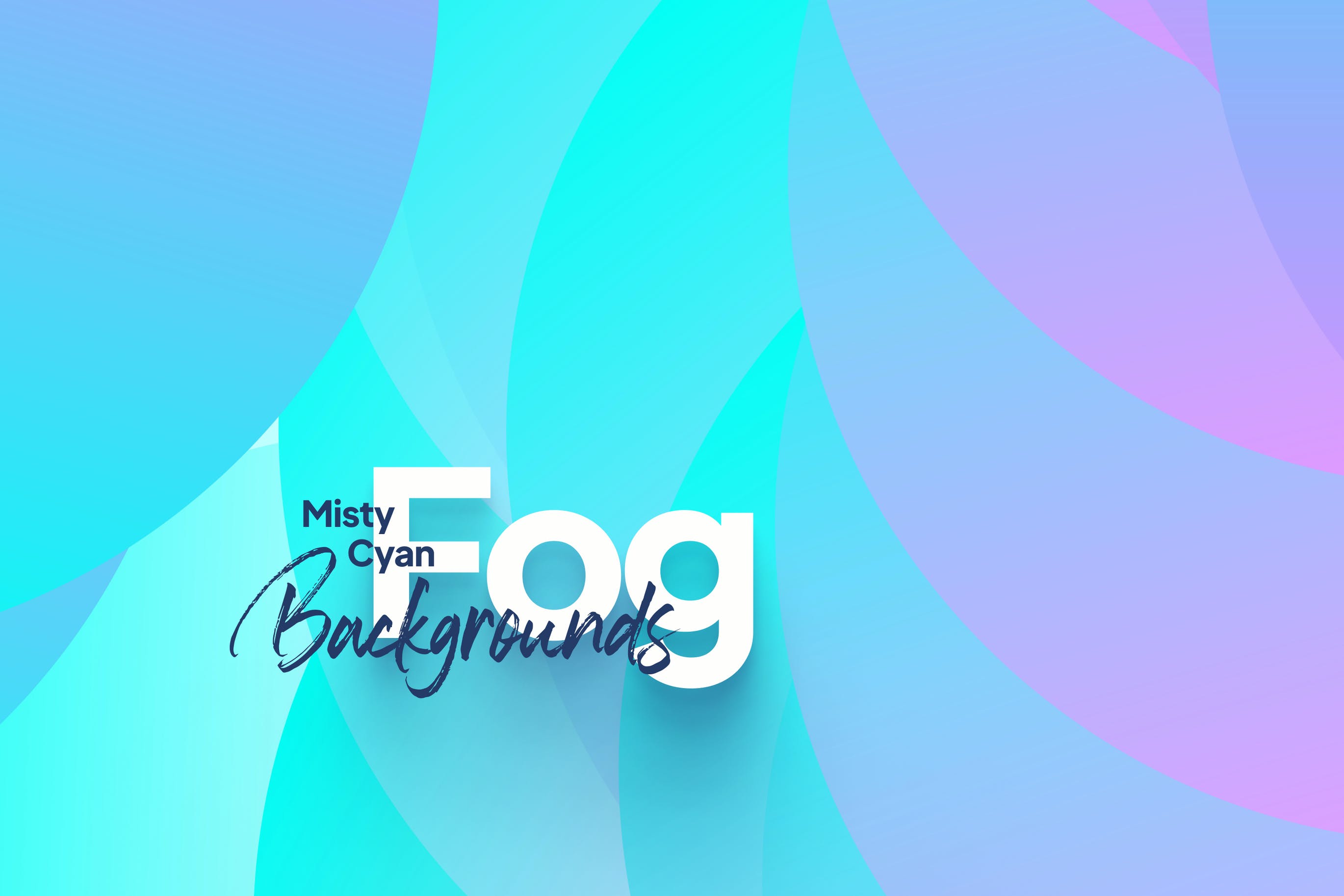 朦胧青色背景素材 Misty Cyan Fog Background Pack 图片素材 第1张