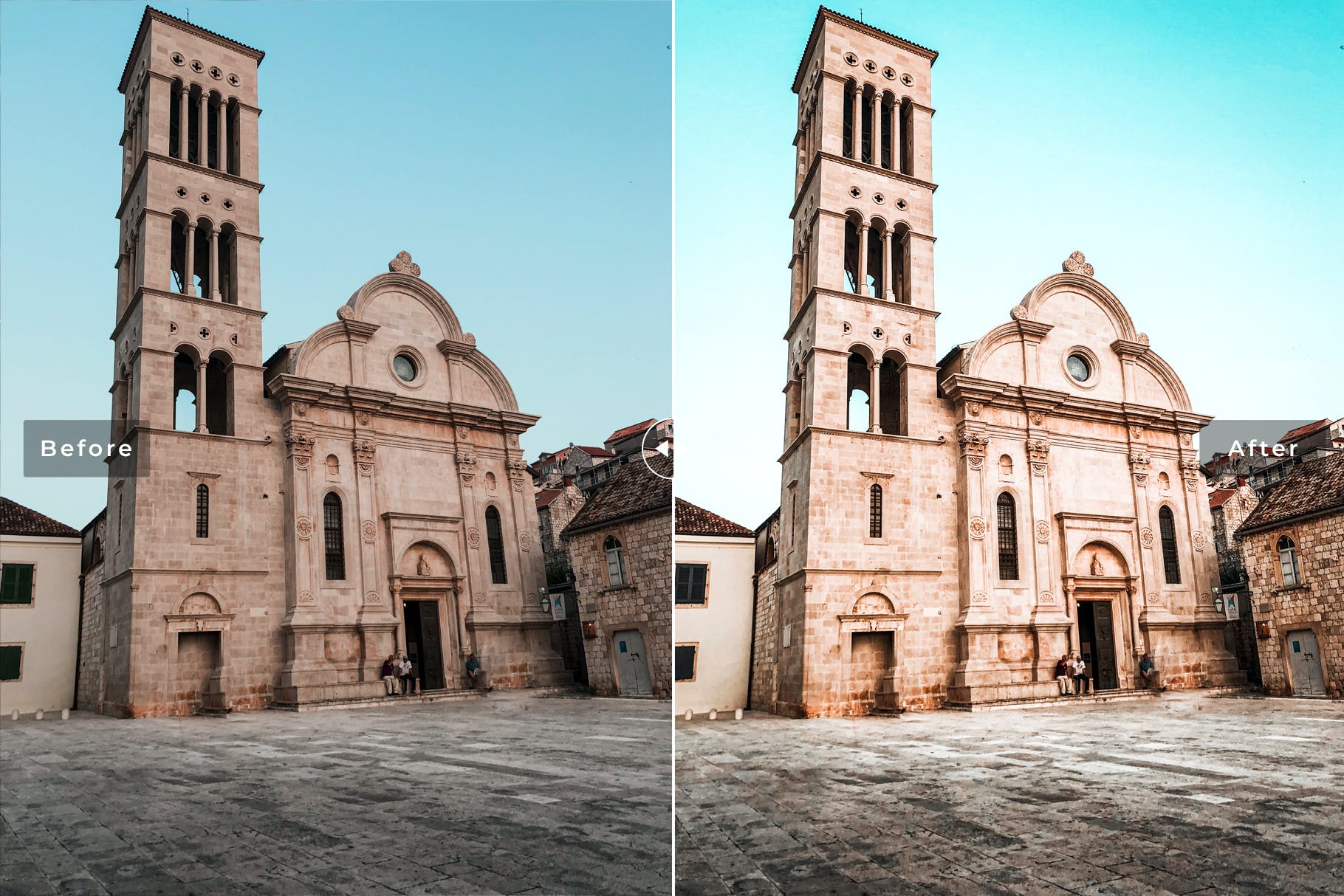 13款户外旅拍海边度假蓝调LT预设 Hvar 移动和桌面 Lightroom 预设 插件预设 第4张