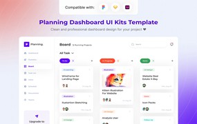 规划App移动应用UI套件模板 Planning Mobile App UI Kits Template