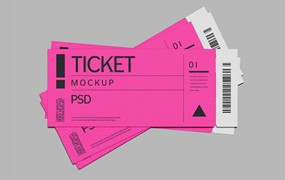 门票/票券/票证设计样机psd模板v2 Tickets Pass Mockup