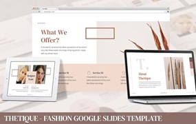 简洁美观时尚Google幻灯片模板素材 Thetique – Fashion Google Slides Template