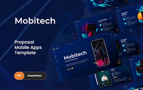 手机科技提案PowerPoint演示模板 Mobitech – Mobile Proposal PowerPoint Template