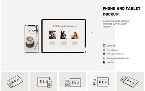 苹果手机和平板电脑样机 Phone And Tablet Mockup