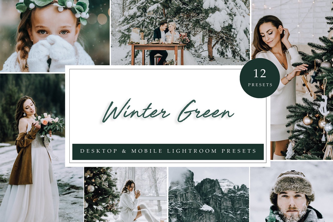 冬季绿色滤镜LR调色预设下载 Lightroom Presets – Winter Green 插件预设 第1张