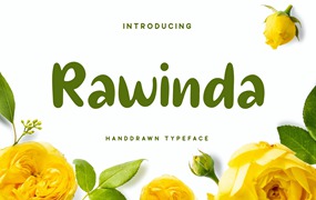 现代甜美手写字体素材 Rawinda Font