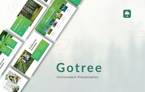 绿色生态环境Keynote模板下载 Gotree – Environment Presentation Keynote