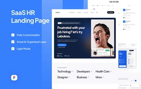 Saas人力资源网站着陆页模板 Lebokno – Saas HR Landing Page